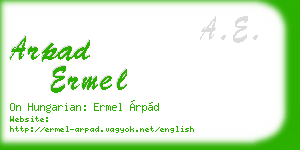 arpad ermel business card
